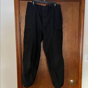 Men's Black Tactical Cargo Pants Size Lg